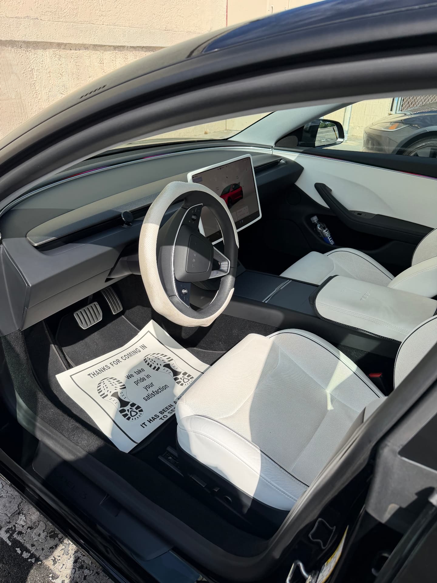 White interior seats and dash detailed