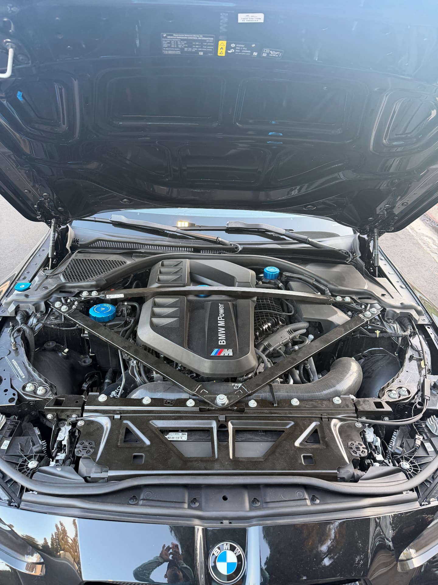 Detailed engine bay close up