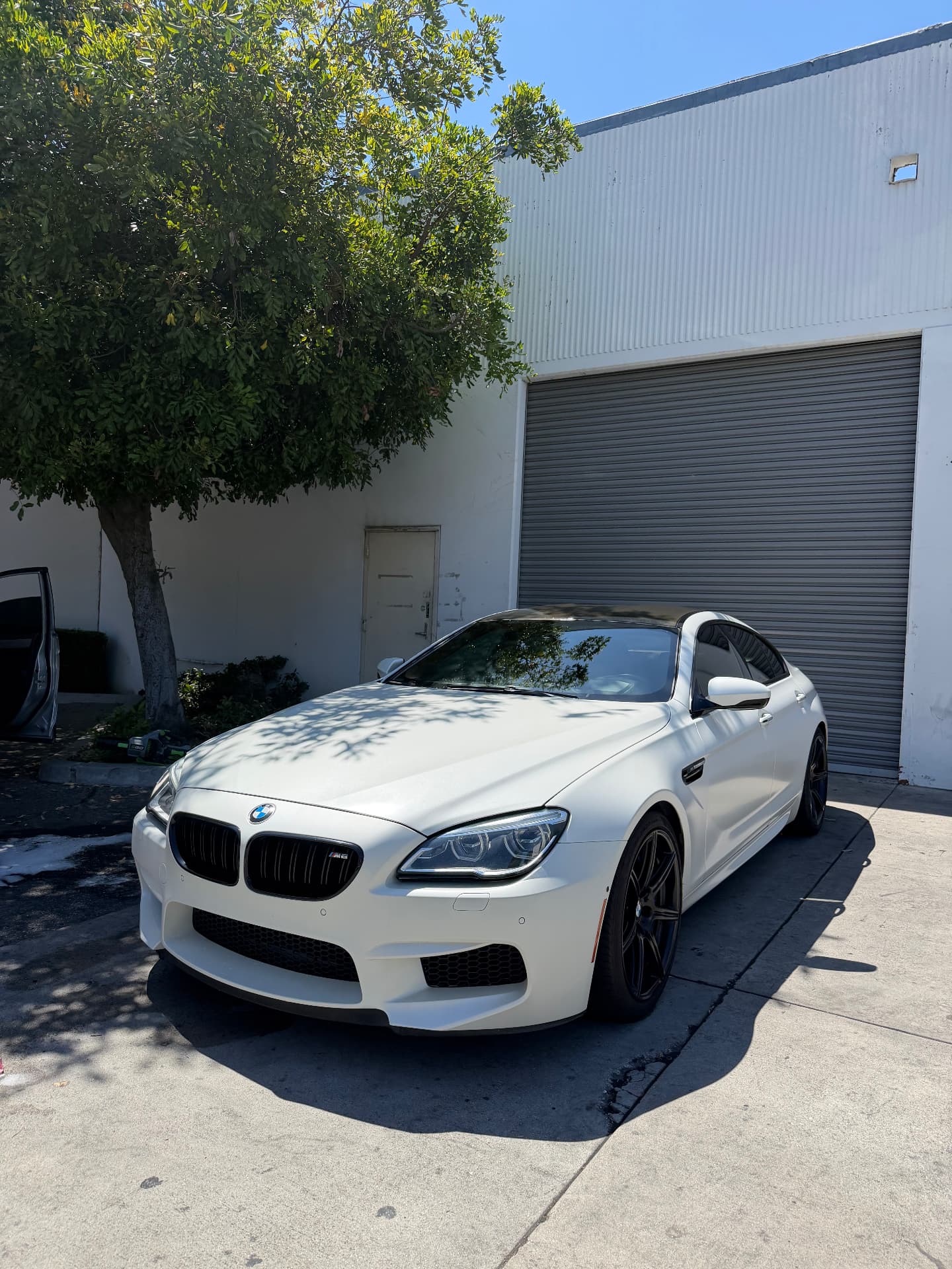 White luxury coupe after detail