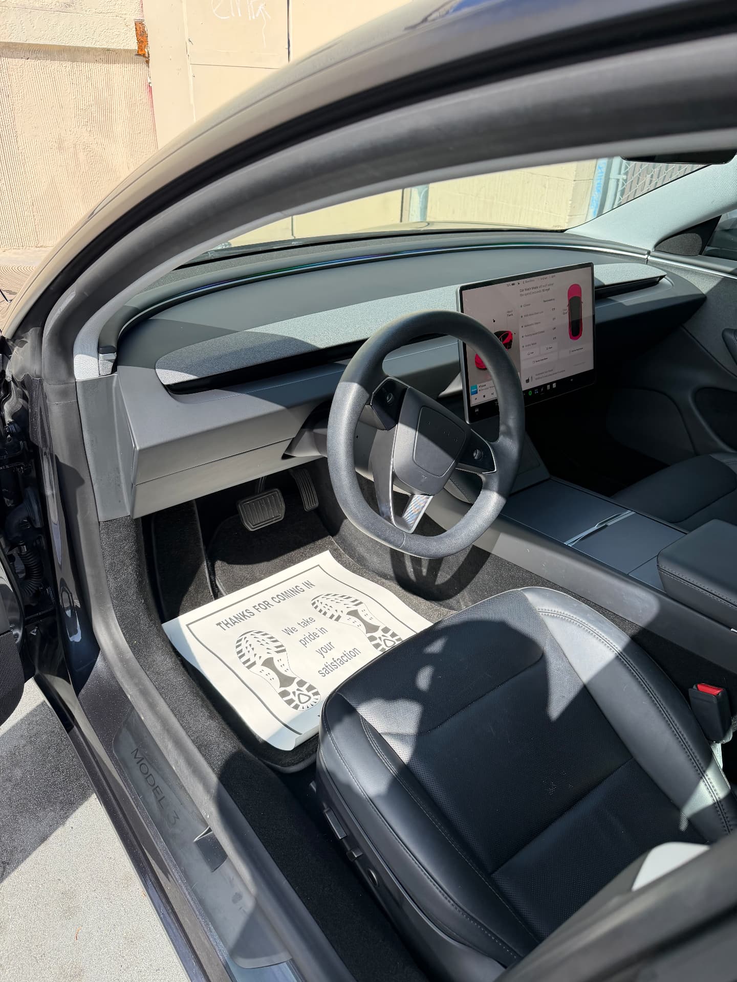 Black interior cleaned and conditioned